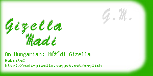 gizella madi business card